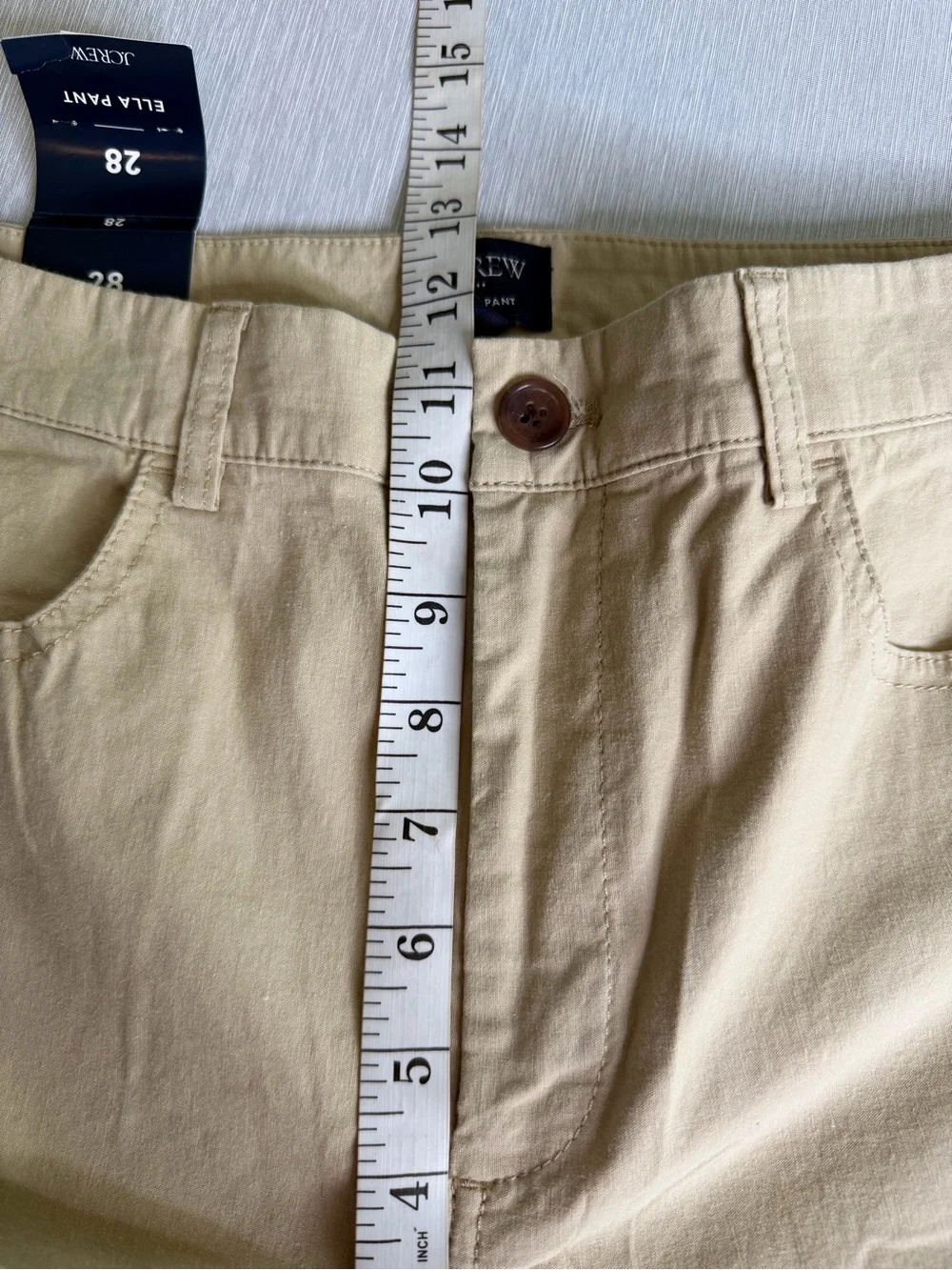 J. Crew Ella wide-leg cropped pant Light Khaki Size 28 NWT